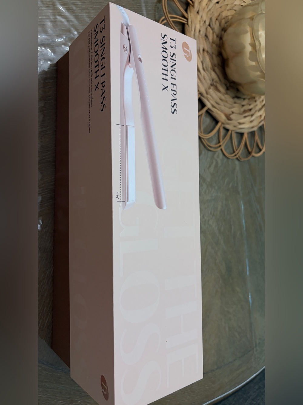 T3 Singlepass Smooth X Hair Straightener - Light Pink